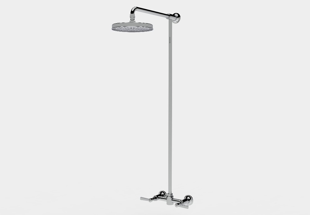 Wall mounted external shower set with shower head Ø200