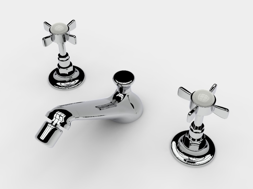 Three hole tap set for bidet